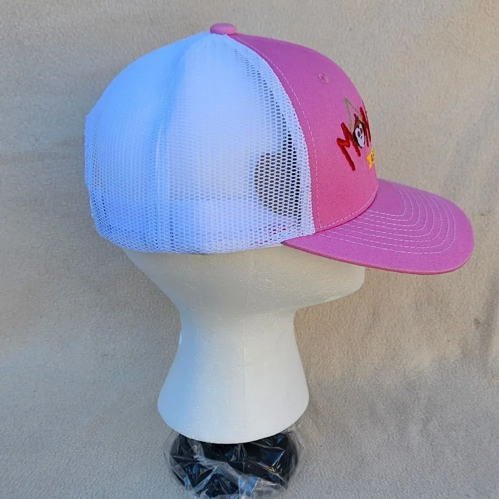 Monkey's Aspen Pink and White Adult Trucker Hat